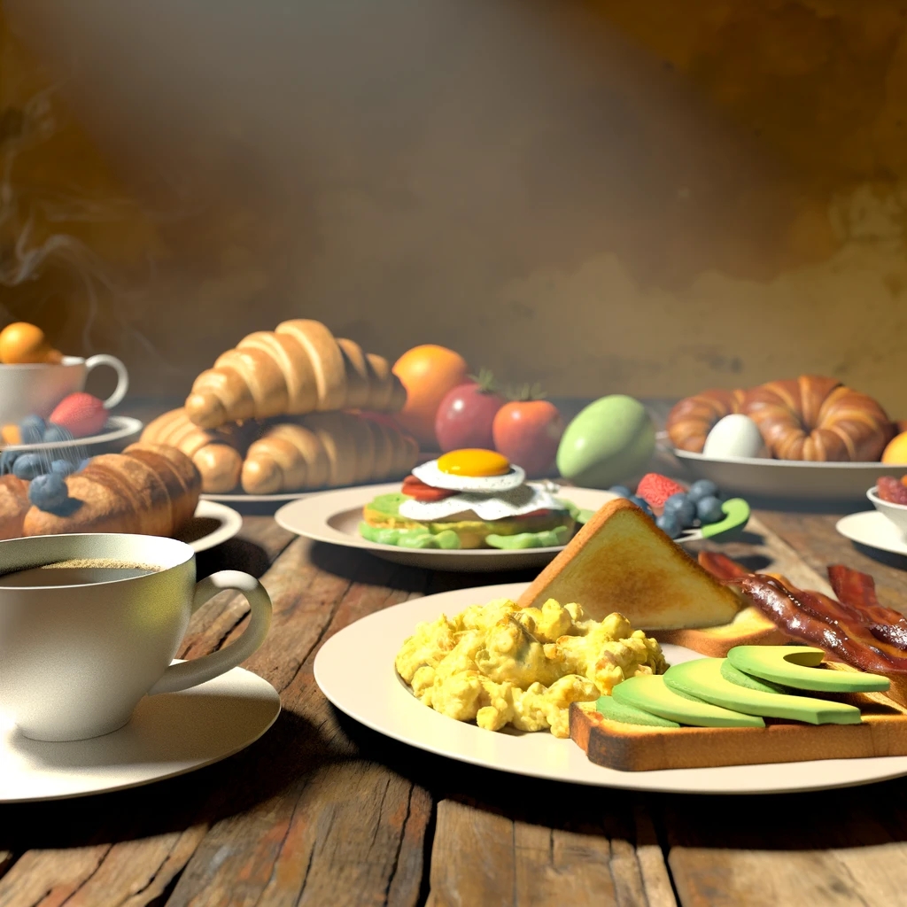 Frühstückstisch mit einer Tasse monsooned malabar kaffee